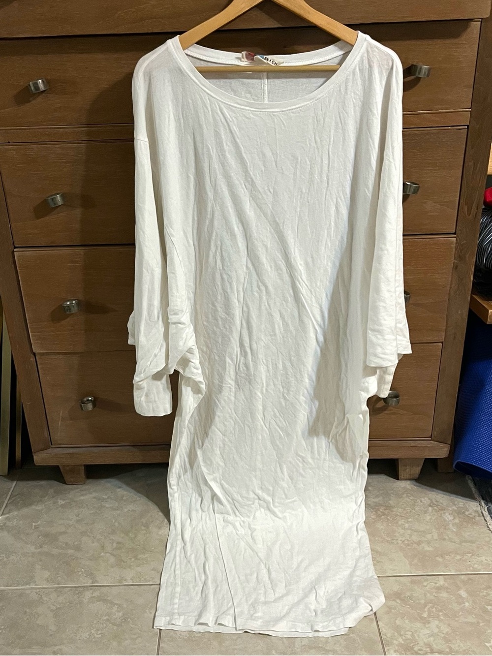 Free people white beachy tee dress